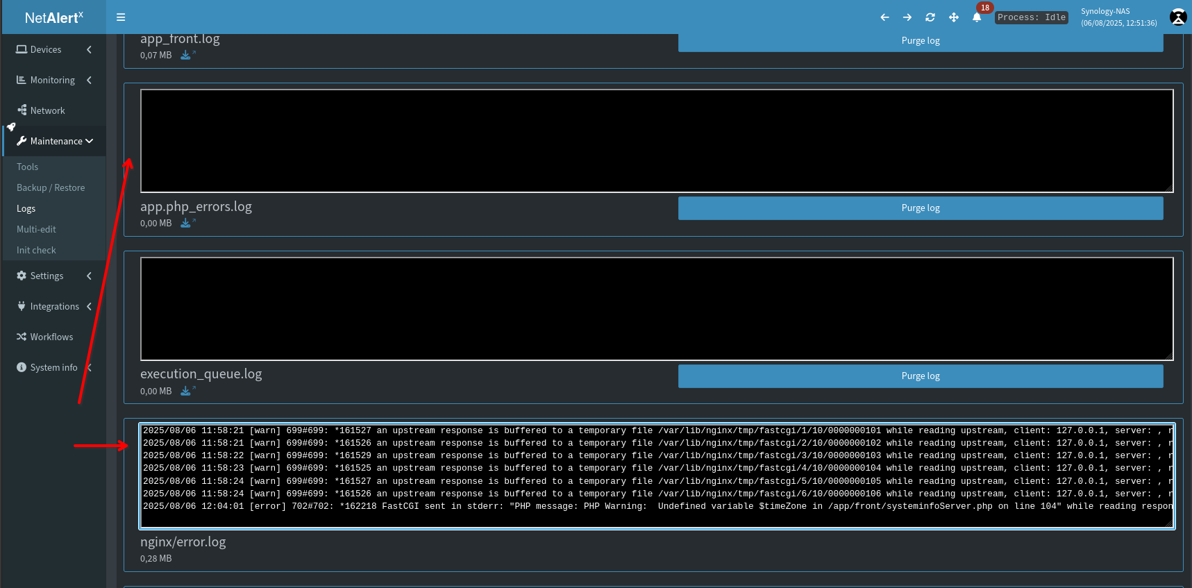 Logs UI