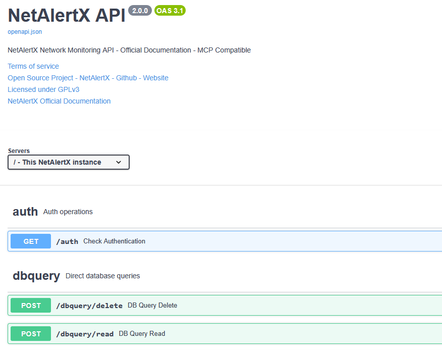 API docs